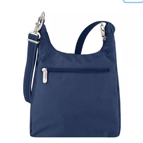 Travelon RFID Anti-Theft Essential Messenger Bag Midnight Blue travel bag new - Picture 2 of 16